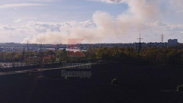 На полях Западного Обхода Краснодара сожгли солому