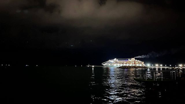 Отправление круизного лайнера «Astoria Grande» из порта Сочи. Фото: телеканал «Краснодар»
