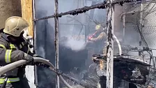 Во время пожара в Краснодаре пострадал работник склада