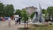 В Гагаринском бульваре общественники установили интерактивную ракету