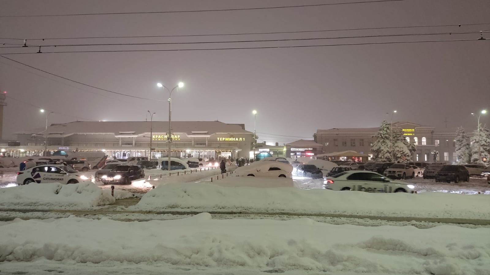 Снегопад в Краснодарском