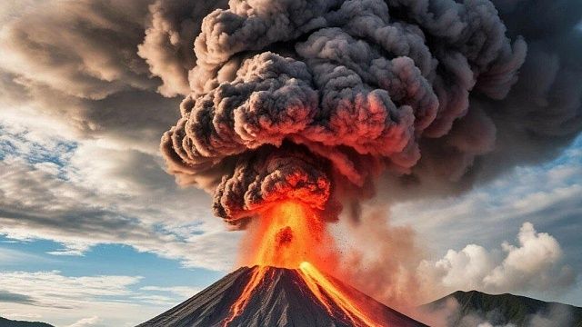 Угроза вулканического извержения нависла над жителями острова Флорес в Индонезии