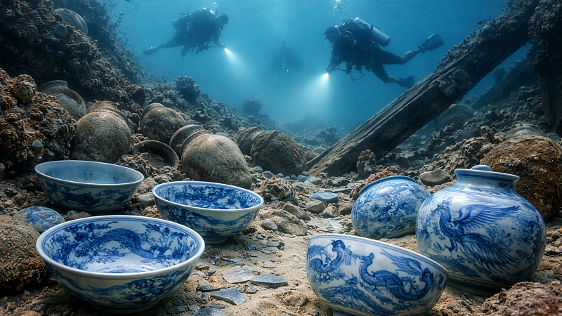 Корабль XIV века с грузом древнего фарфора нашли у берегов Сингапура