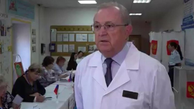 Главврач госпиталя для ветеранов Сергей Исаенко проголосовал в Краснодаре