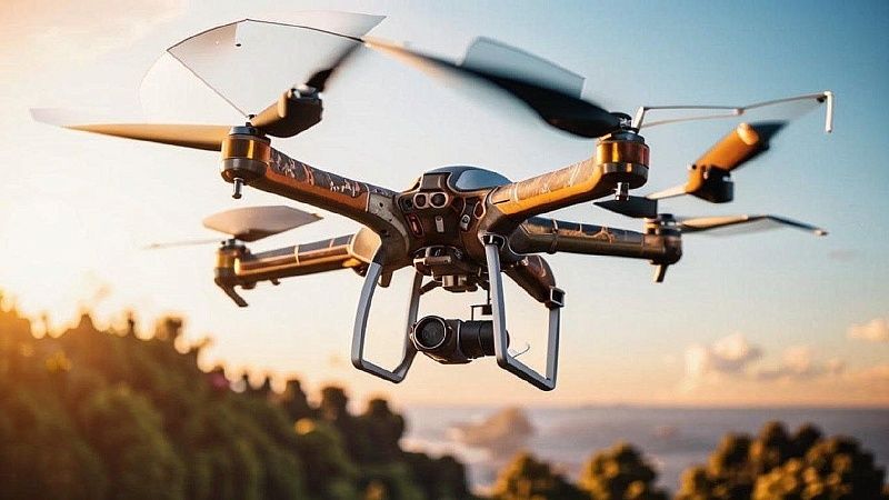 Бойцы ВС РФ сбили украинский гексакоптер FPV-дроном из автомата Калашникова