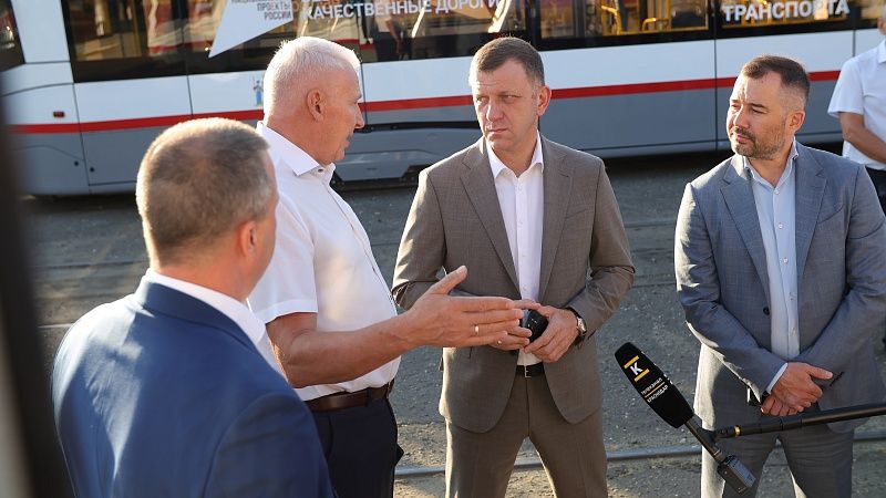 На линию вышли 10 новых низкопольных трамваев в Краснодаре