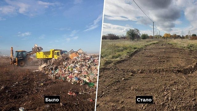 Более 60 тонн мусора вывезли за день из пригорода Краснодара