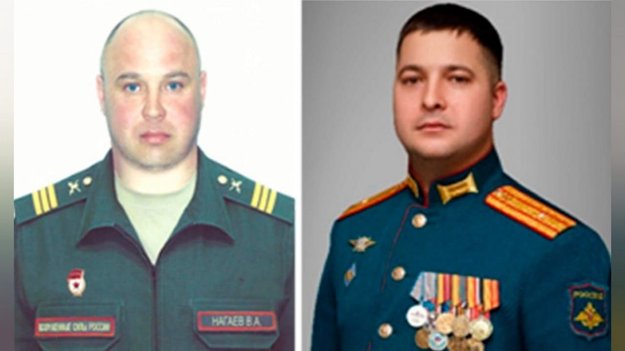 Сержант Владимир Нагаев и майор Евгений Кузнецов. Фото: Министерство обороны РФ