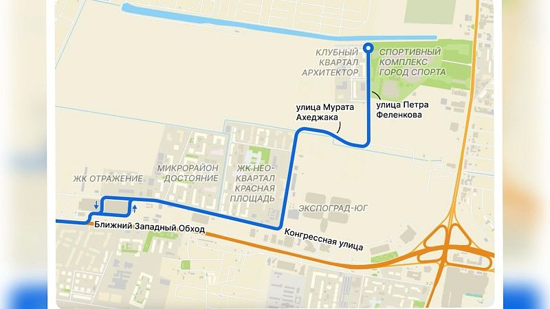 Конечную остановку маршрута №78 перенесли в Краснодаре