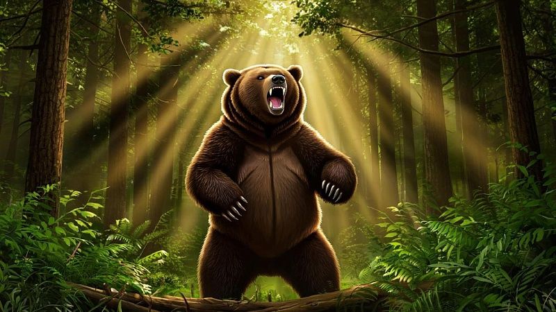 Удивительно воспитанного медведя засняли на Камчатке