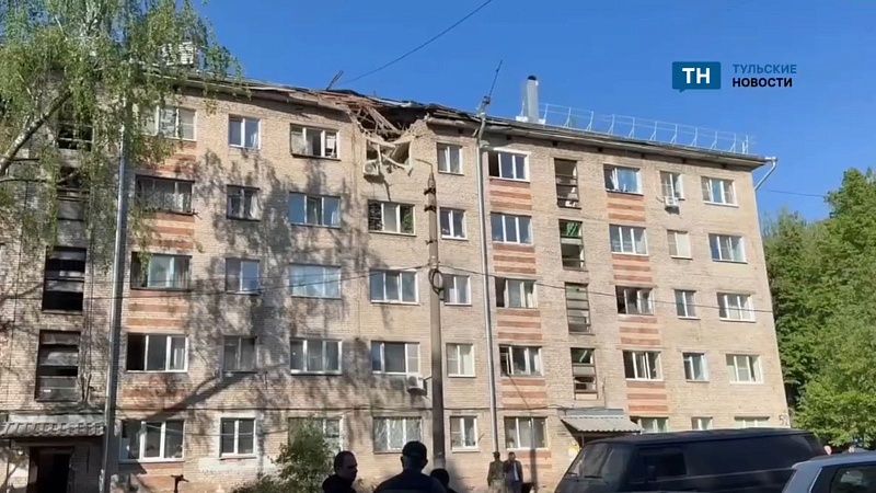 Появилось видео последствий удара дрона ВСУ по многоэтажке в Туле