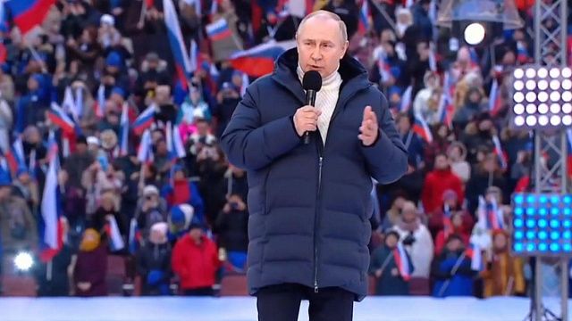 «Такого единения у нас не было давно»: Владимир Путин выступил на концерте-митинге в честь «Крымской весны»