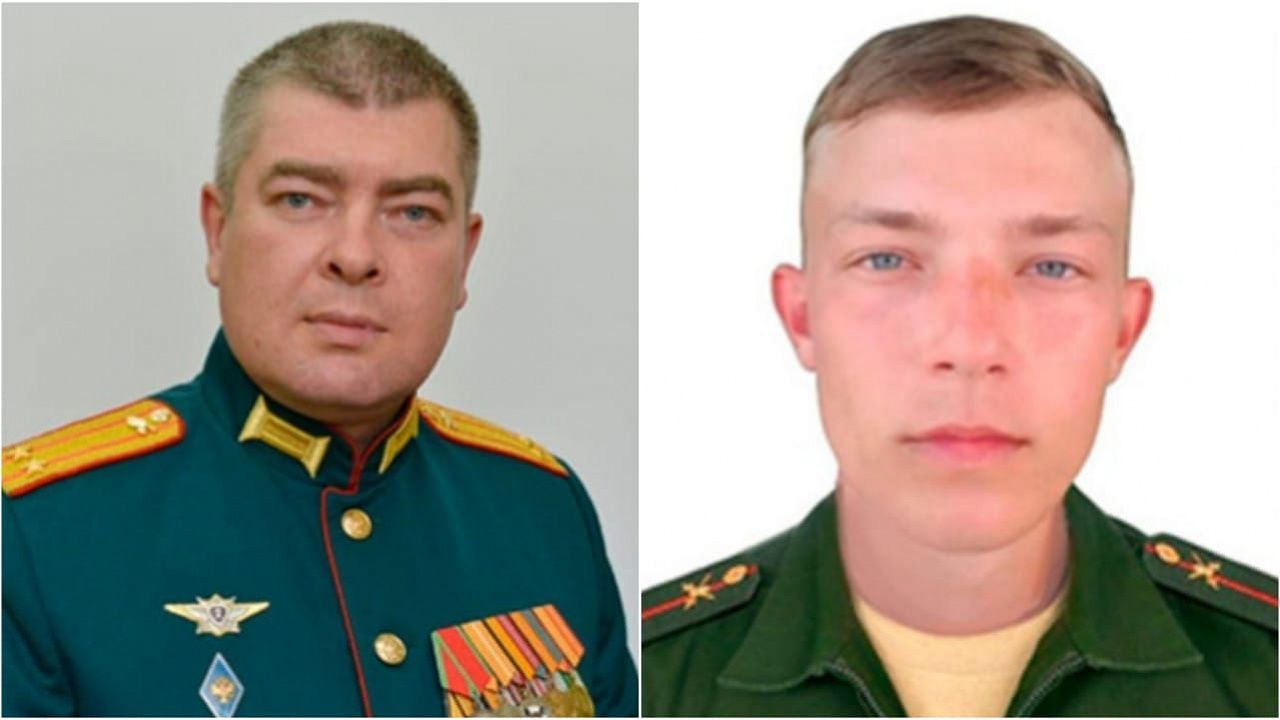Подполковник Евгений Артамонов и капитан Сергей Борисенко. Фото: Министерство обороны РФ
