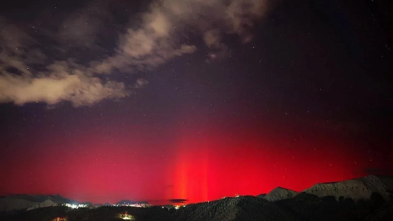В сети появились кадры Северного сияния над Кубанью