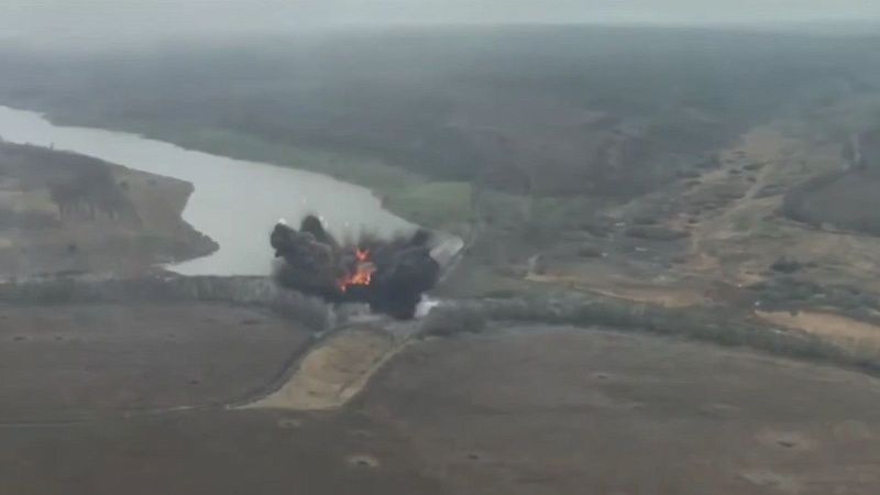 Появились кадры удара ФАБ-3000 по ВСУ в приграничном районе Белгородской области 