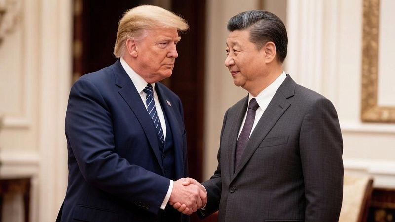 Во время 14-секундного рукопожатия Трамп и Си боролись за инициативу в Китае