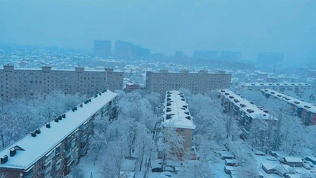 В понедельник в Краснодаре ожидается мороз. Фото: телеканал «Краснодар»