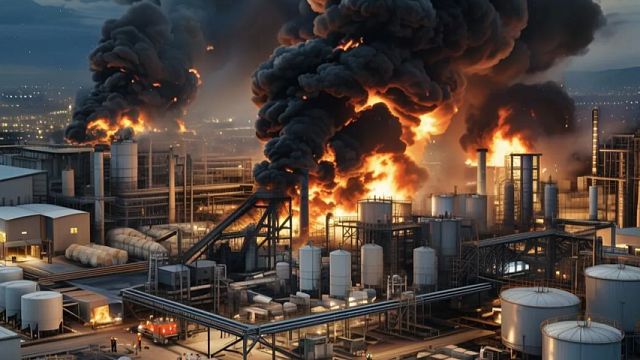 Появилось видео огромного облака дыма после взрыва над Суиндоном