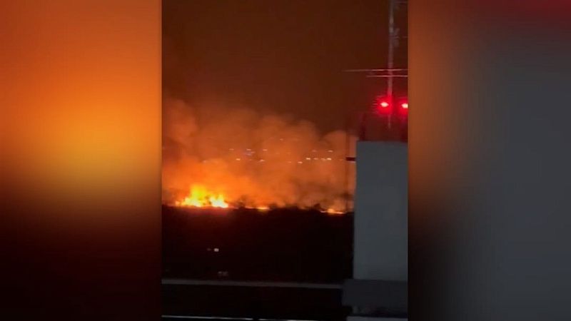 Очевидцы рассказали об очередном пожаре в районе Гидростроя в Краснодаре