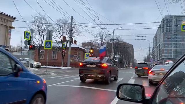 В Краснодаре проходит автопробег #ZаНаших в поддержку российских солдат на Украине