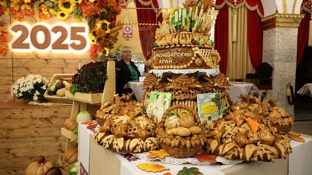 Стокилограммовый каравай-рекордсмен испекли на День урожая в Анапе 
