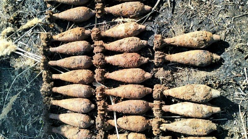 На участке жителя Кубани обнаружили 26 минометных снарядов времен ВОВ