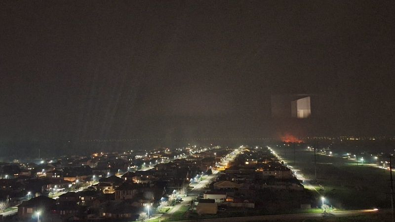 Площадь пожара в Адыгее составила 150 «квадратов», дым идет на Краснодар