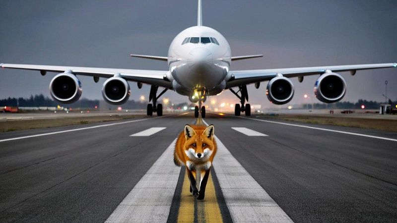 Самолёт ушел на второй круг из-за лисы в Тюмени