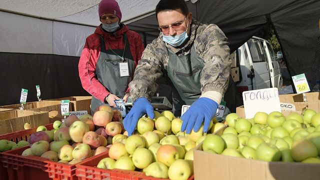 На ярмарки выходного дня в Краснодар привезли 90 тонн фруктов, овощей и другой фермерской продукции