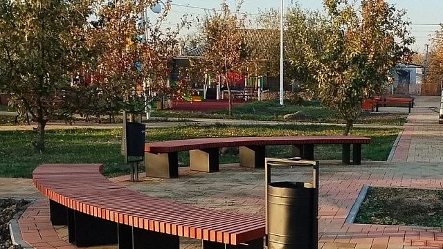 Благоустройство парка по нацпроекту завершили в Славянском районе. Фото: пресс-служба администрации Краснодарского края