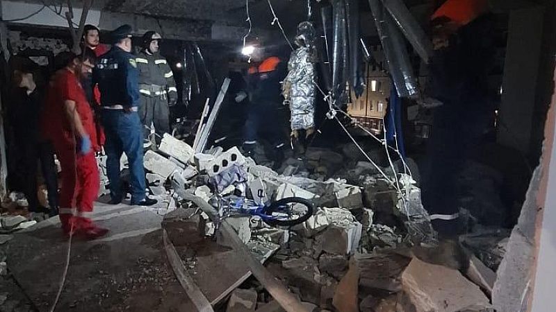 На видео сняли последствия взрыва газа в многоквартирном доме в Сочи