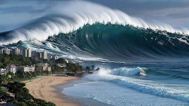 Цунами высотой 3 м после землетрясения магнитудой 7,6 идет на Японию