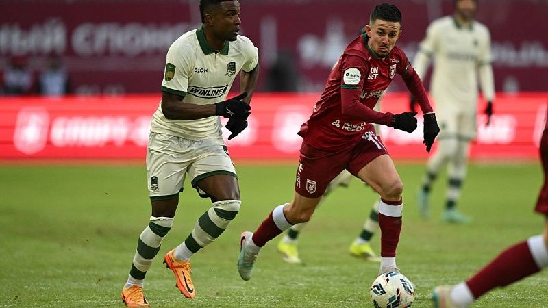 Первый тайм матча «Рубина» и «Краснодара» завершился со счётом 1:0