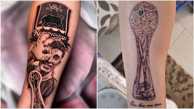 Болельщики набили татуировки в честь чемпионства ФК «Краснодар»