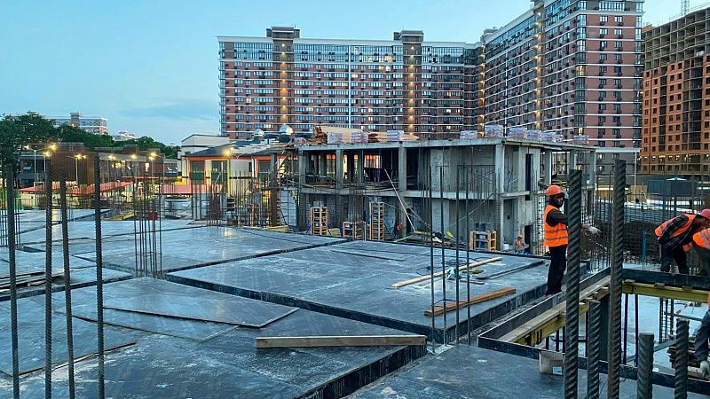 Строительство детсада выполнено на 17% на Западном обходе Краснодара