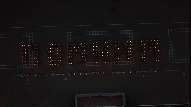 Курсанты Краснодарского летного училища выложили слово «Помним» из свечей  