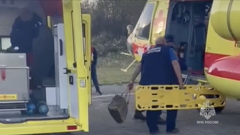 Появились кадры спасения туристов с вулкана Вилючинский на Камчатке