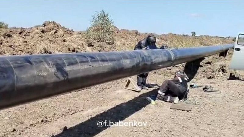 Возведение новой ветки магистрального трубопровода начали в Темрюкском районе
