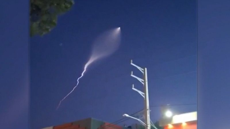 Очевидцы сняли на видео запуск необычной ракеты из Ирана в Израиль