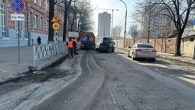 По нацпроекту «БКД» в Краснодаре отремонтируют улицу имени Седина. Фото: пресс-служба администрации Краснодара