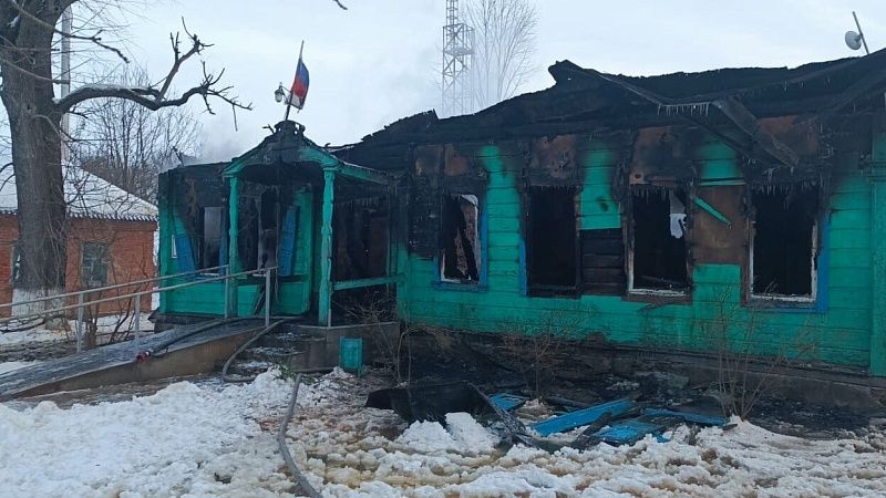 Здание администрации сгорело в Мостовском районе