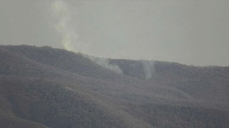 Лесной пожар произошел на 6 гектарах у села Текос в Геленджике