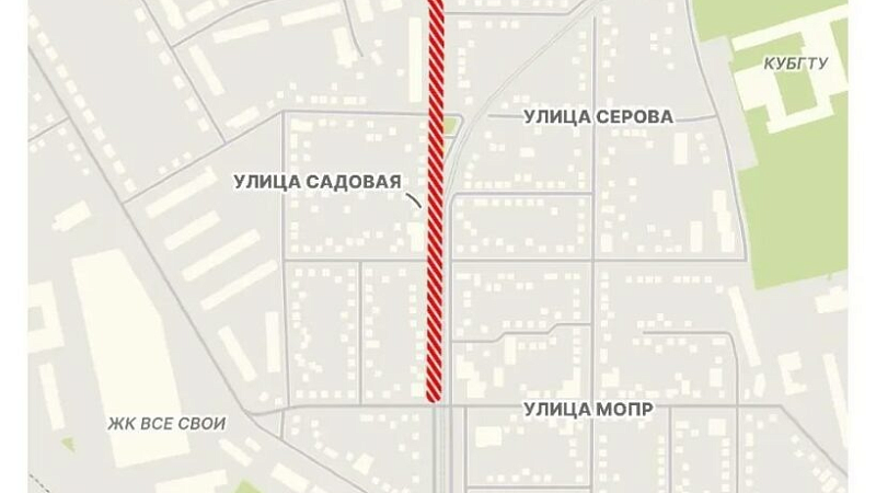 Из-за ремонта на водоканале перекроют улицу Садовую с 24 марта в Краснодаре
