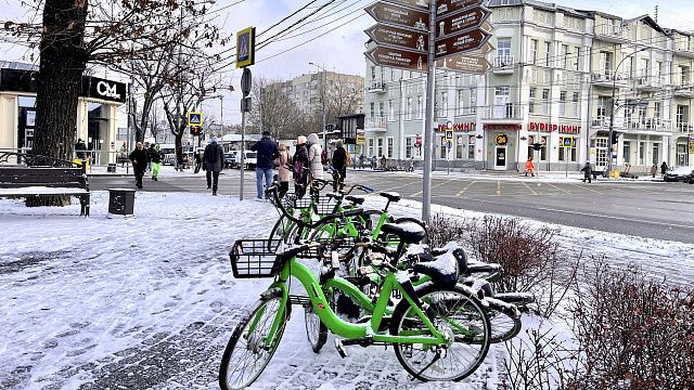 Снег в Краснодаре / Фото: телеканал «Краснодар»