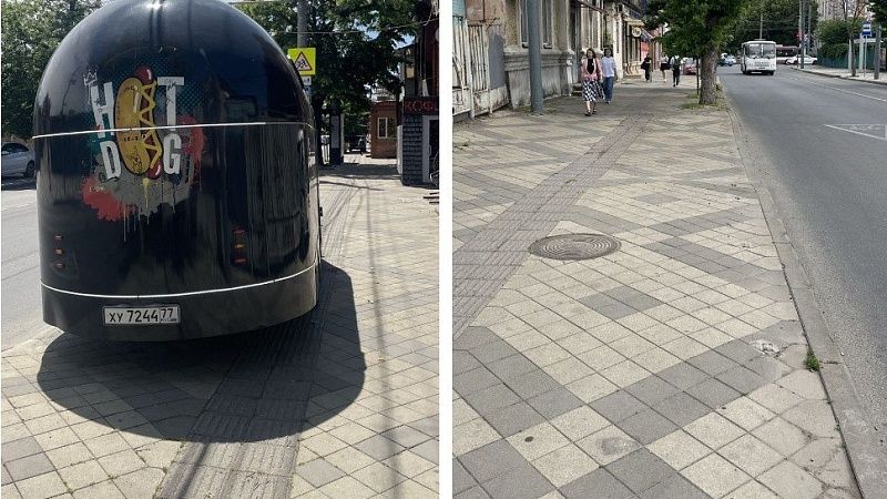 Нелегальный вагон с хот-догами демонтировали в Краснодаре