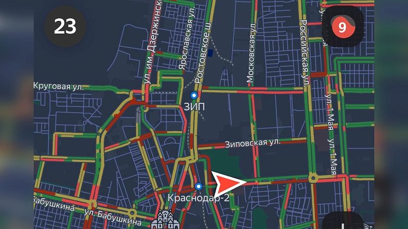 Два дня подряд Краснодар стоит в 10-балльных пробках