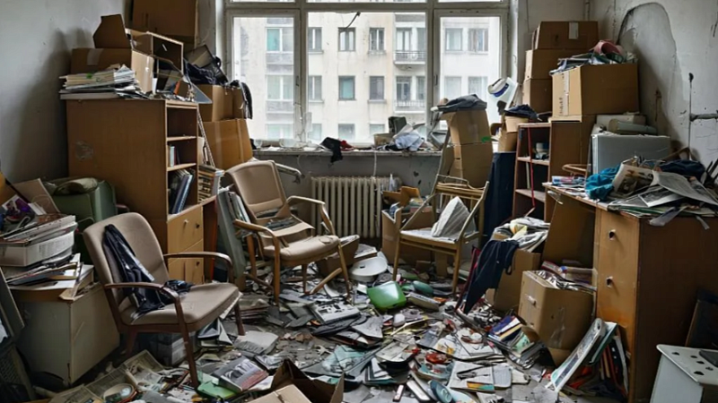 Застрявшую среди хлама в квартире женщину спасли в Уфе