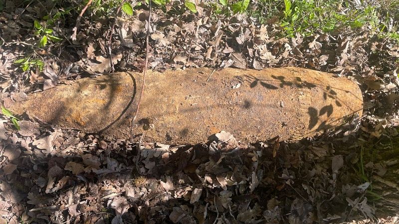 Из земли выкопали бетонобойный снаряд весом в 146 кг в Крымском районе