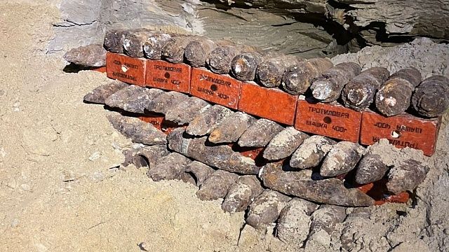 Порядка 170 снарядов времен ВОВ уничтожили сотрудники Росгвардии на Кубани