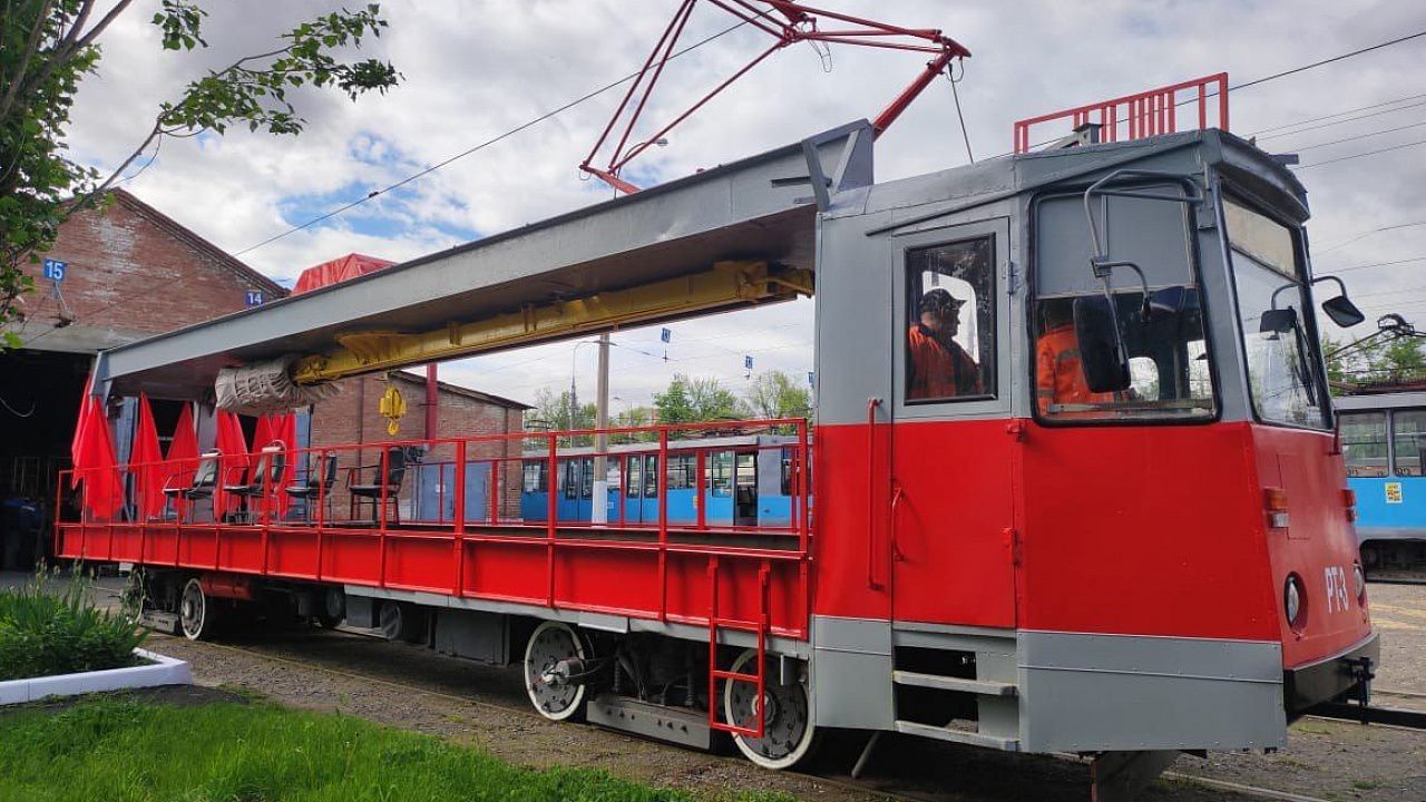 В Краснодаре 9 мая будет курсировать трамвай Победы. Фото: МУП «КТТУ»
